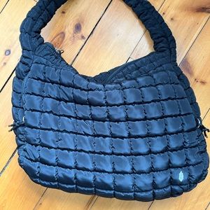 Black free people carryall tote bag